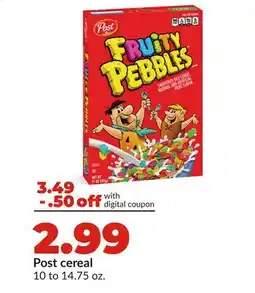 Hy-Vee Post cereal offer