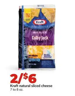 Hy-Vee Kraft natural sliced cheese offer