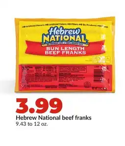 Hy-Vee Hebrew National beef franks offer