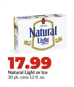 Hy-Vee Natural Light or Ice offer
