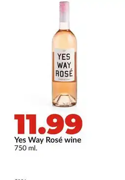 Hy-Vee Yes Way Rosé wine offer