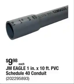 The Home Depot JM EAGLE 1 in. x 10 ft. PVC Schedule 40 Conduit offer
