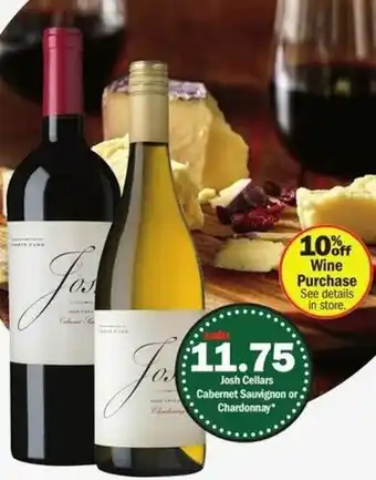 Meijer Josh Cellars Cabernet Sauvignon Or Chardonnay offer