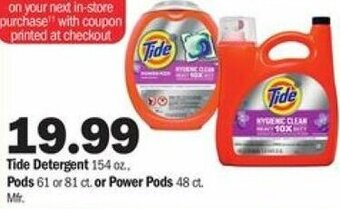 Meijer Tide Detergent Pods Or Power Pods offer