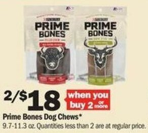 Meijer Prime Bones Dog Chews offer