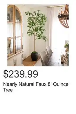 Costco Nearly Natural Faux 8' Quince Tree offer