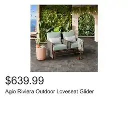 Costco Agio Riviera Outdoor Loveseat Glider offer