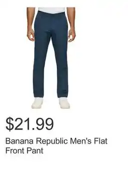 Costco Banana Republic Men's Flat Front Pant offer