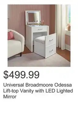 Costco Universal Broadmoore Odessa Lift-top Vanity with LED Lighted Mirror offer