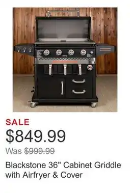 Costco Blackstone 36 Cabinet Griddle with Airfryer & Cover offer