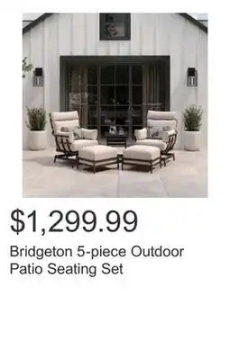 Costco Bridgeton 5-piece Outdoor Patio Seating Set offer