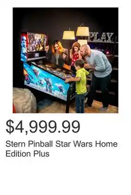 Costco Stern Pinball Star Wars Home Edition Plus offer