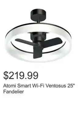 Costco Atomi Smart Wi-Fi Ventosus 25 Fandelier offer