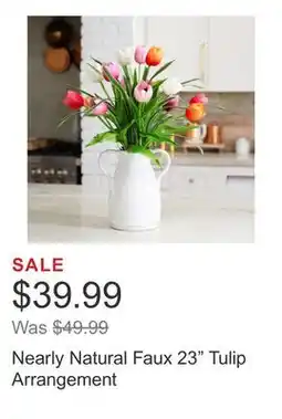 Costco Nearly Natural Faux 23 Tulip Arrangement offer