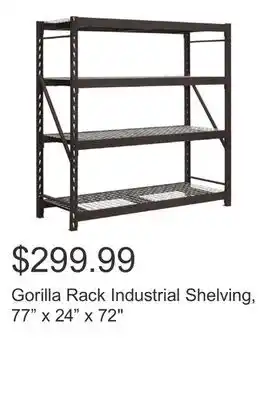 Costco Gorilla Rack Industrial Shelving, 77 x 24 x 72 offer