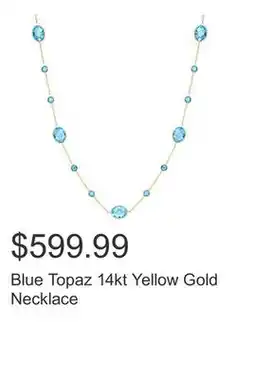 Costco Blue Topaz 14kt Yellow Gold Necklace offer