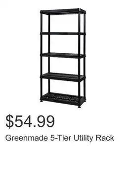Costco Greenmade 5-Tier Utility Rack offer