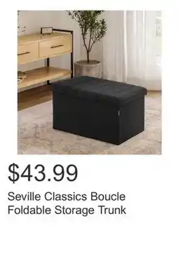 Costco Seville Classics Boucle Foldable Storage Trunk offer