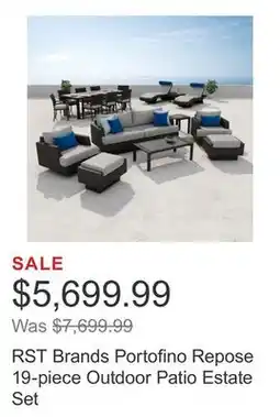 Costco RST Brands Portofino Repose 19-piece Outdoor Patio Estate Set offer