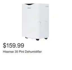 Costco Hisense 35 Pint Dehumidifier offer