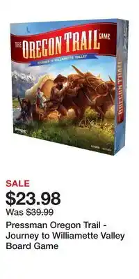 Game Stop Pressman Oregon Trail - Journey to Williamette Valley Board Game offer