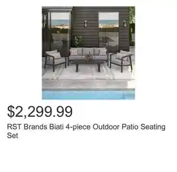 Costco RST Brands Biati 4-piece Outdoor Patio Seating Set offer