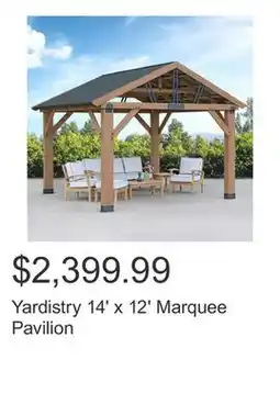 Costco Yardistry 14' x 12' Marquee Pavilion offer