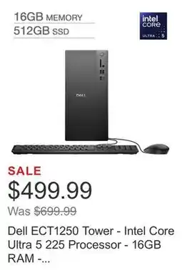 Costco Dell ECT1250 Tower - Intel Core Ultra 5 225 Processor - 16GB RAM - 512GB SSD - Windows 11 Home offer