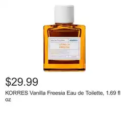 Costco KORRES Vanilla Freesia Eau de Toilette, 1.69 fl oz offer