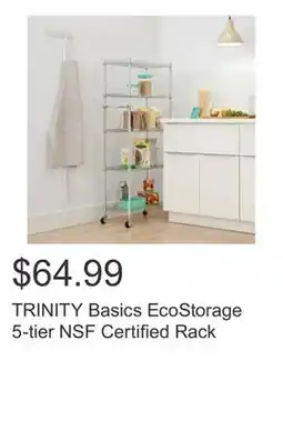 Costco TRINITY Basics EcoStorage 5-tier NSF Certified Rack offer
