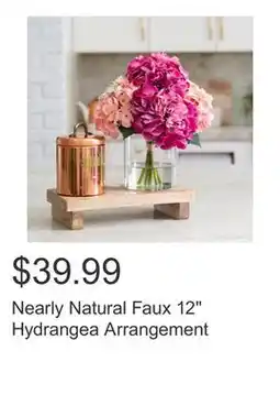 Costco Nearly Natural Faux 12 Hydrangea Arrangement offer