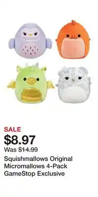 Game Stop Squishmallows Original Micromallows 4-Pack GameStop Exclusive offer