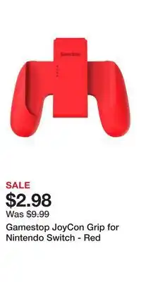 Game Stop Gamestop JoyCon Grip for Nintendo Switch - Red offer