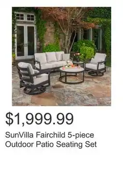 Costco SunVilla Fairchild 5-piece Outdoor Patio Seating Set offer