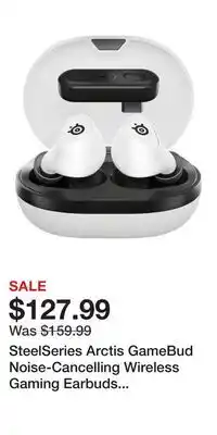 Game Stop SteelSeries Arctis GameBud Noise-Cancelling Wireless Gaming Earbuds for PlayStation 5 - White offer