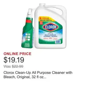 Costco Clorox Clean-Up All Purpose Cleaner with Bleach, Original, 32 fl oz Spray & 180 fl oz Refill offer
