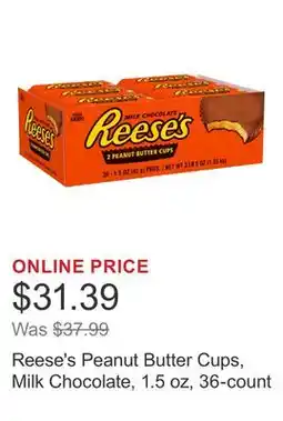 Costco Reese's Peanut Butter Cups, Milk Chocolate, 1.5 oz, 36-count offer