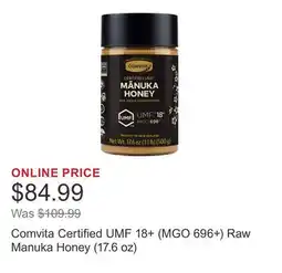Costco Comvita Certified UMF 18+ (MGO 696+) Raw Manuka Honey (17.6 oz) offer