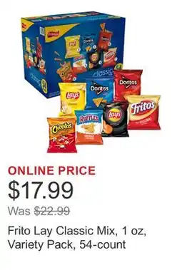 Costco Frito Lay Classic Mix, 1 oz, Variety Pack, 54-count offer