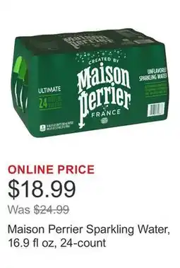 Costco Maison Perrier Sparkling Water, 16.9 fl oz, 24-count offer