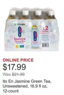 Costco Ito En Jasmine Green Tea, Unsweetened, 16.9 fl oz, 12-count offer