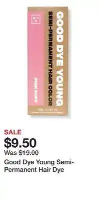 Ulta Beauty Good Dye Young Semi-Permanent Hair Dye offer