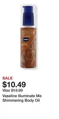 Ulta Beauty Vaseline Illuminate Me Shimmering Body Oil offer