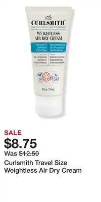 Ulta Beauty Curlsmith Travel Size Weightless Air Dry Cream offer
