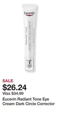 Ulta Beauty Eucerin Radiant Tone Eye Cream Dark Circle Corrector offer