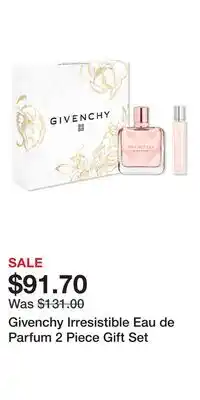 Ulta Beauty Givenchy Irresistible Eau de Parfum 2 Piece Gift Set offer