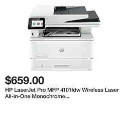 Office Depot HP LaserJet Pro MFP 4101fdw Wireless Laser All-in-One Monochrome Printer offer