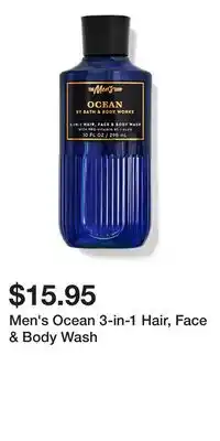Bath & Body Works Men's Ocean 3-in-1 Hair, Face & Body Wash offer