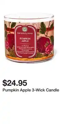 Bath & Body Works Pumpkin Apple 3-Wick Candle offer