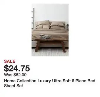 Belk Home Collection Luxury Ultra Soft 6 Piece Bed Sheet Set offer